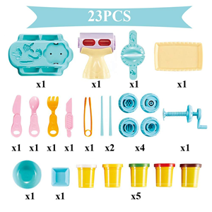 ست خمیر بازی نودل ساز Noodle Maker Play Dough Set - 23 Pieces_اسباب بازی